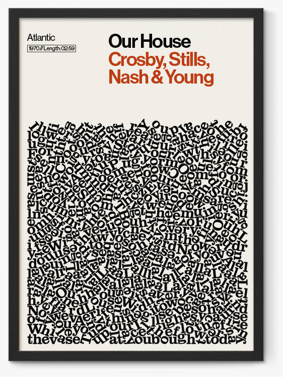Our House, Crosby, stills, Nash & young print